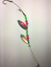 Watermelon Double Blade Wire Harness with Gold backing