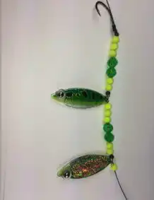 Green Frog Double Blade Wire Harness with Gold backing