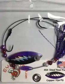 Steal Your Fish Single Blade Wire Harness with Copper backing Eye Fly