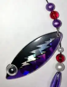 Steal Your Fish Single Blade Wire Harness with Shattered Glass backing Eye Fly