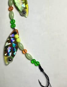 Mixed Veggie Glow Double Blade Wire Harness with Gold backing