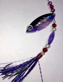 Steal Your Fish Single Blade Wire Harness with Shattered Glass backing Eye Fly