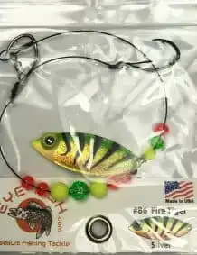 Quality fishing lure with beads and hook for freshwater fishing.