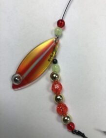 Fishing lure with beads for freshwater and saltwater fishing, high-quality tackle.