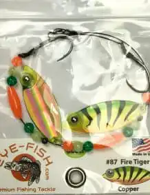 Shaped Lure with Beads and Hooks.