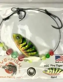 Quality fishing lure with beads and hook for freshwater and saltwater fishing.