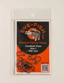 Pack of 10 premium crankbait fishing snaps for secure lure attachment.