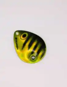 High-quality yellow and black fishing lure for freshwater and saltwater fishing.