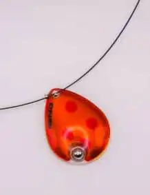 Premium fishing lure with bright orange color and realistic design for effective fishing.