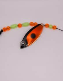 Premium fishing lure with beads and hook for freshwater fishing.
